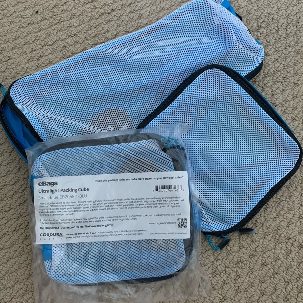 eBags packing cubes!! 2 small and 1 large